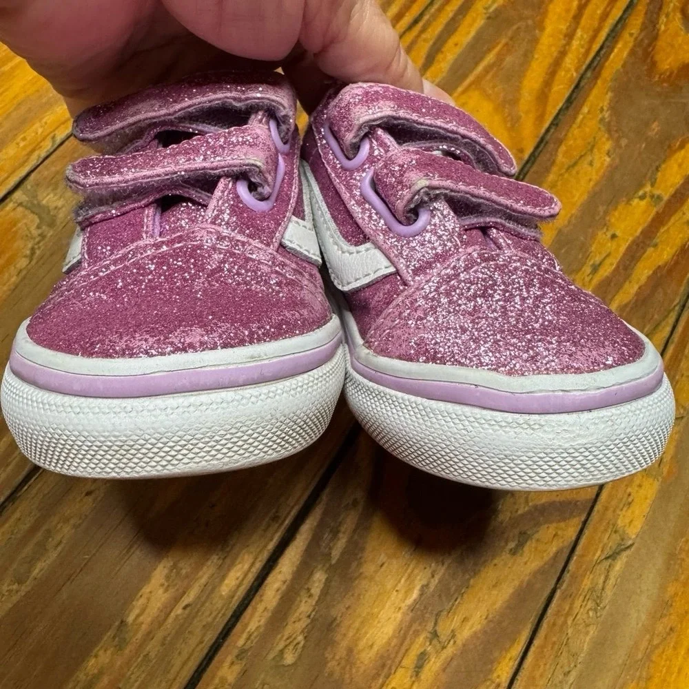 Vans‎ Old Skool Glitter Pink Sneakers Size 5.5